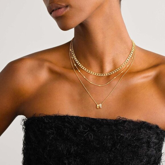 Hypoallergenic Layered Necklaces for Women - Stylish Gift for Any Occasion - Picture 4 of 7